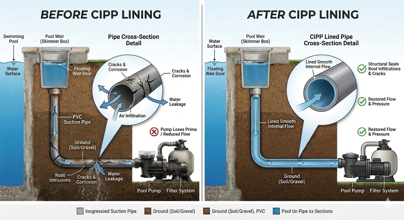 Pool CIPP Lining 2 Pool Pipe CIPP Lining